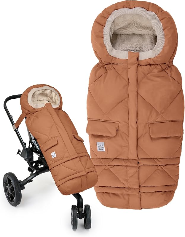 7AM Enfant Blanket 212 Evolution, Saco universal ajustable, 6M-4T | Unisex Forro polar repelente al agua Con capucha cálida Se adapta a cochecitos y asientos de automóvil Funda de invierno multiusos para bebé Manta con cremallera
