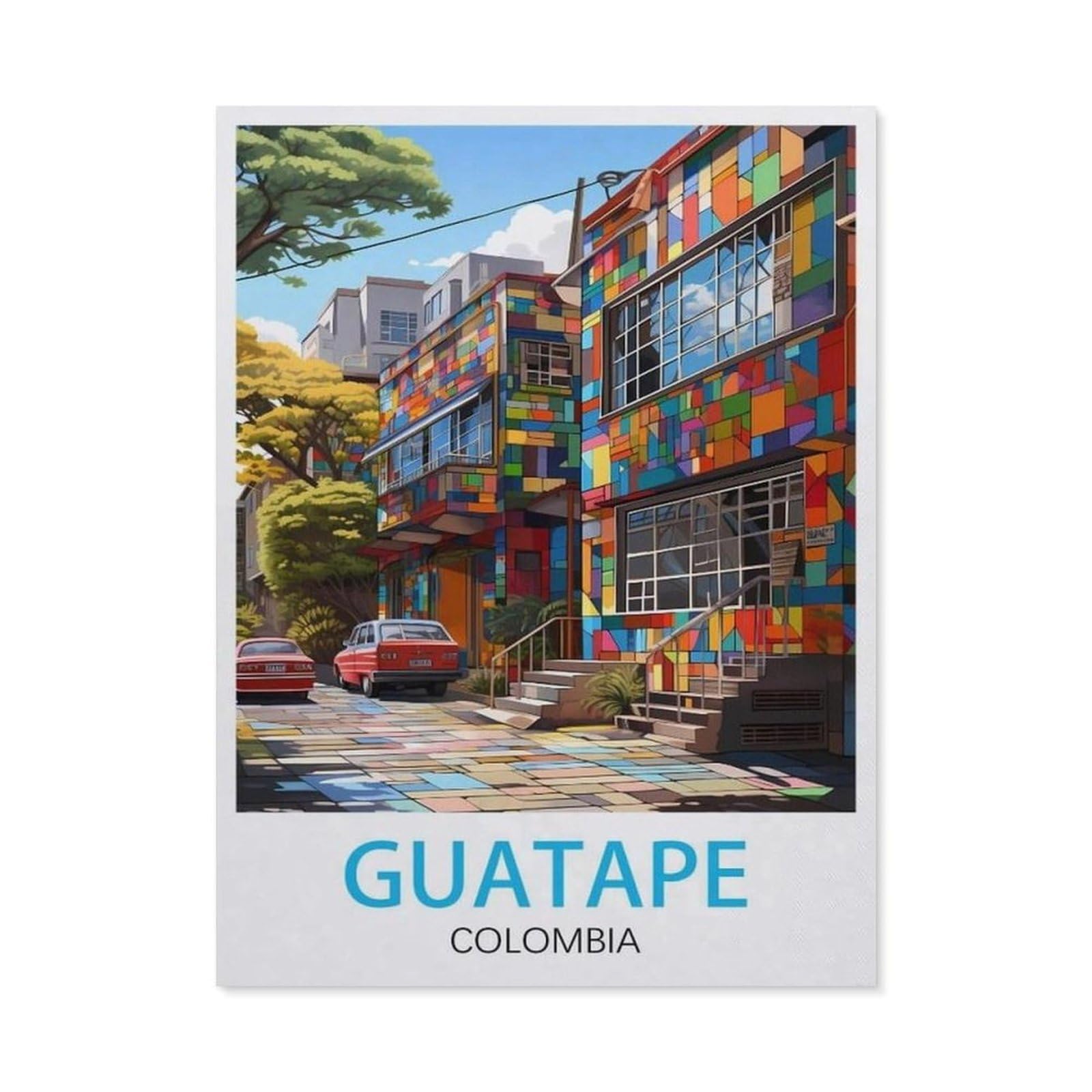 Plaque en métal vintage de Guatapé pour embellir votre bar ou café