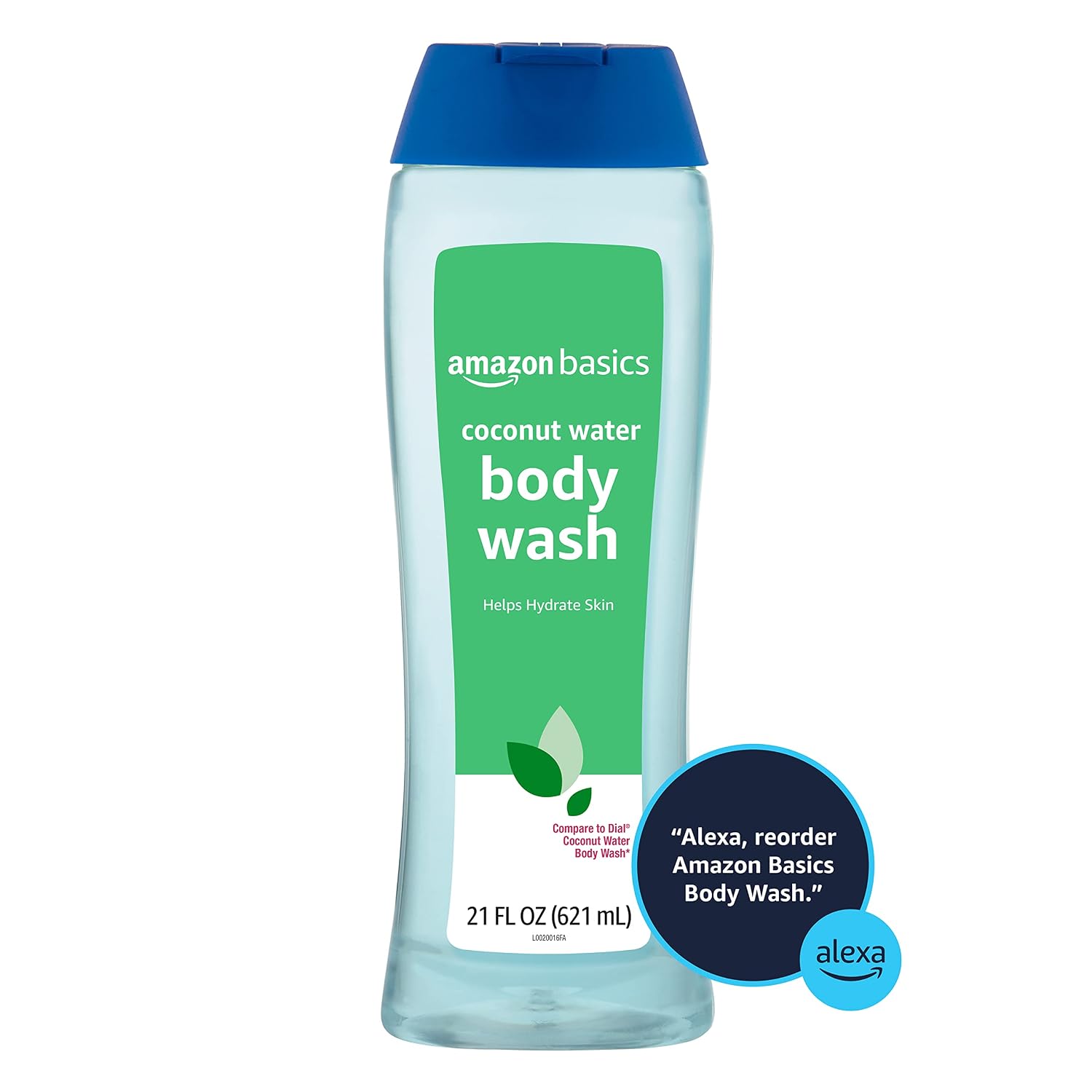 Amazon Basics Coconut Water Body Wash, 21 Fluid Ounce, 4-Pack (Previously Solimo)