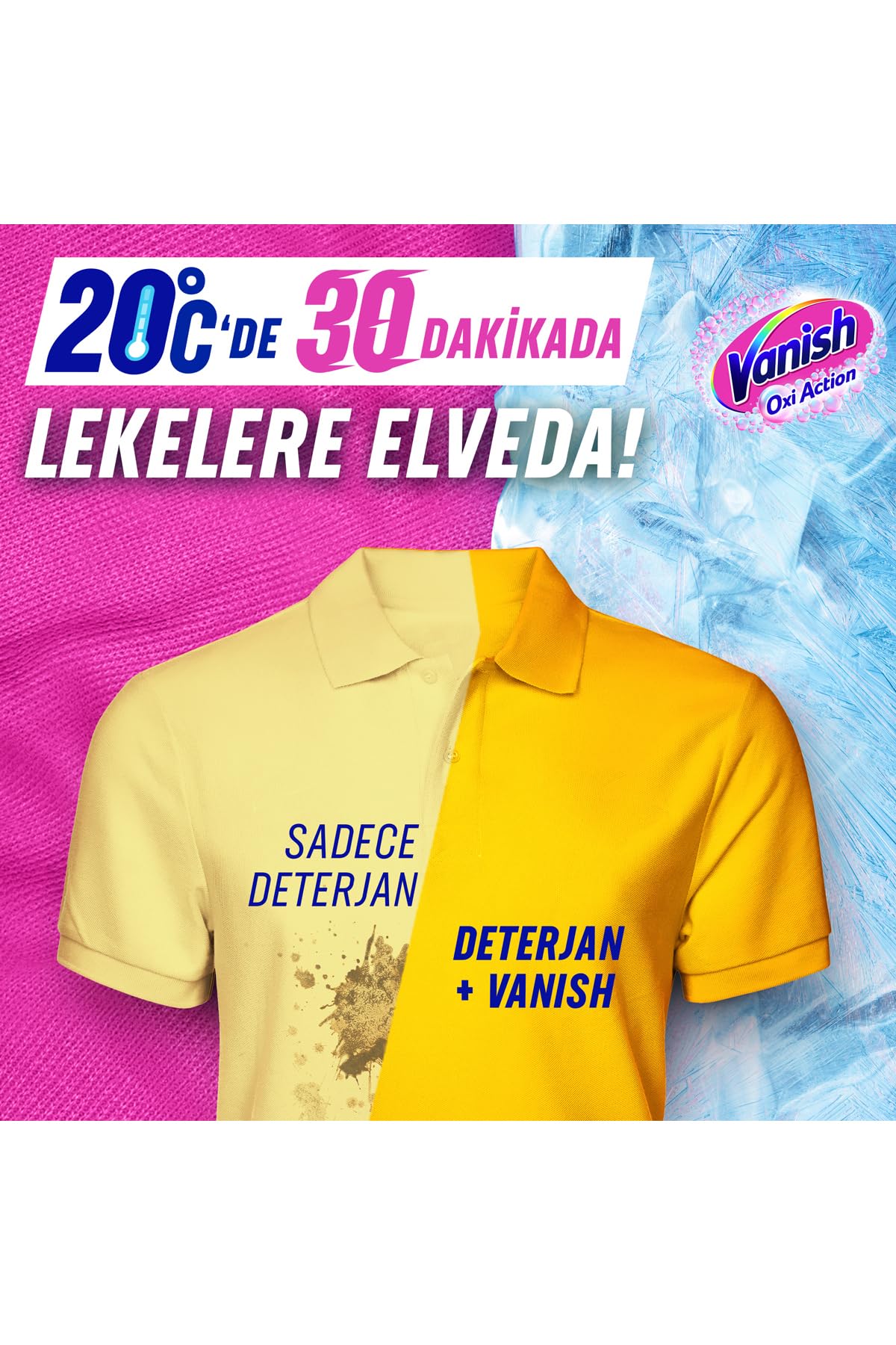 Vanish Kosla Multipower Renkliler için Leke Çıkarıcı ve Çamaşır Deterjanı Güçlendirici Toz (1 x 800 g)