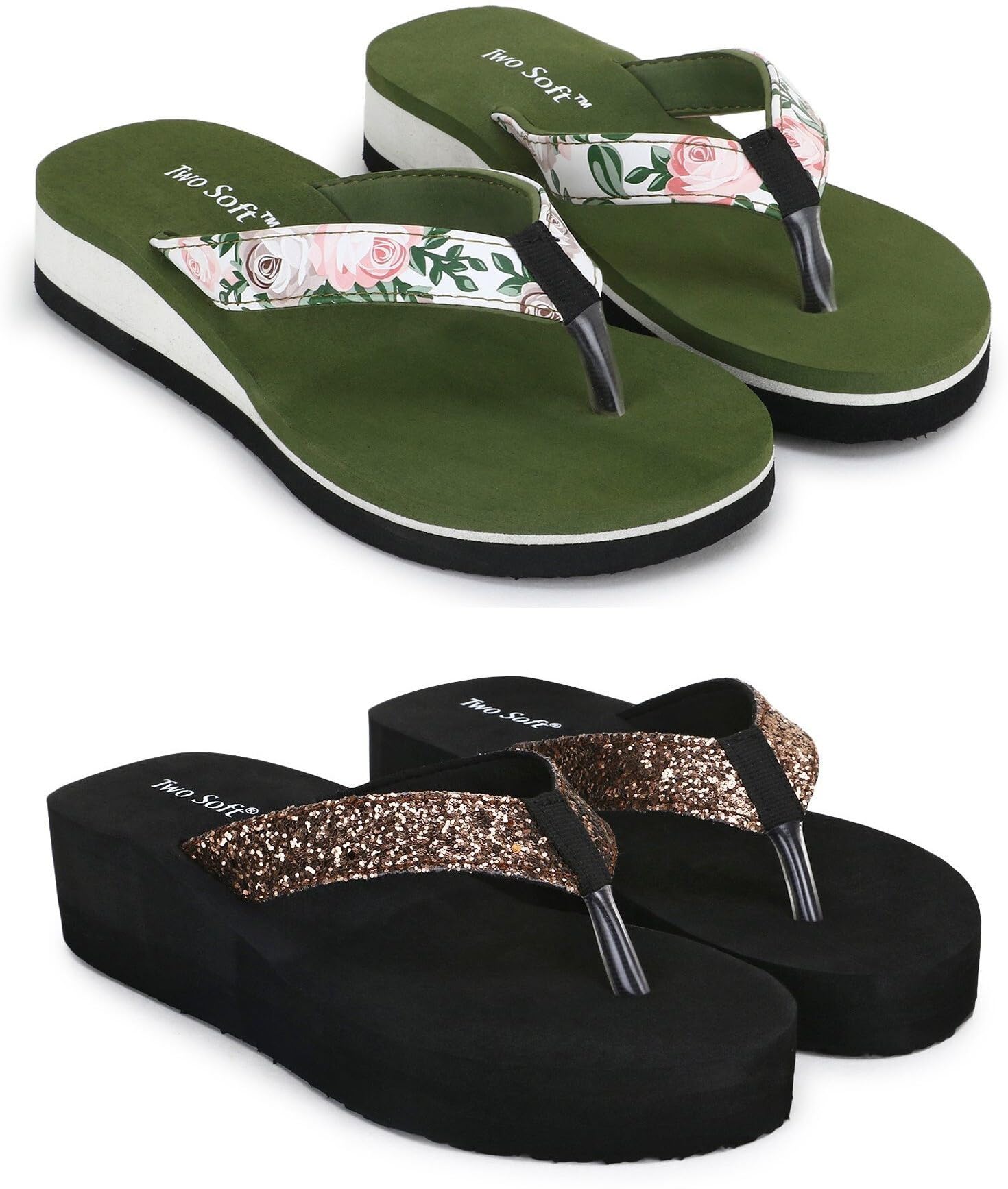 twosoft Combo Of Women Slippers-picture-49
