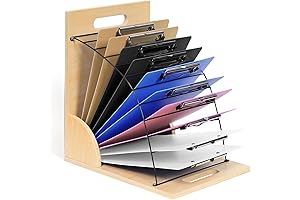 Space-Saving Clipboard Organizer Rack