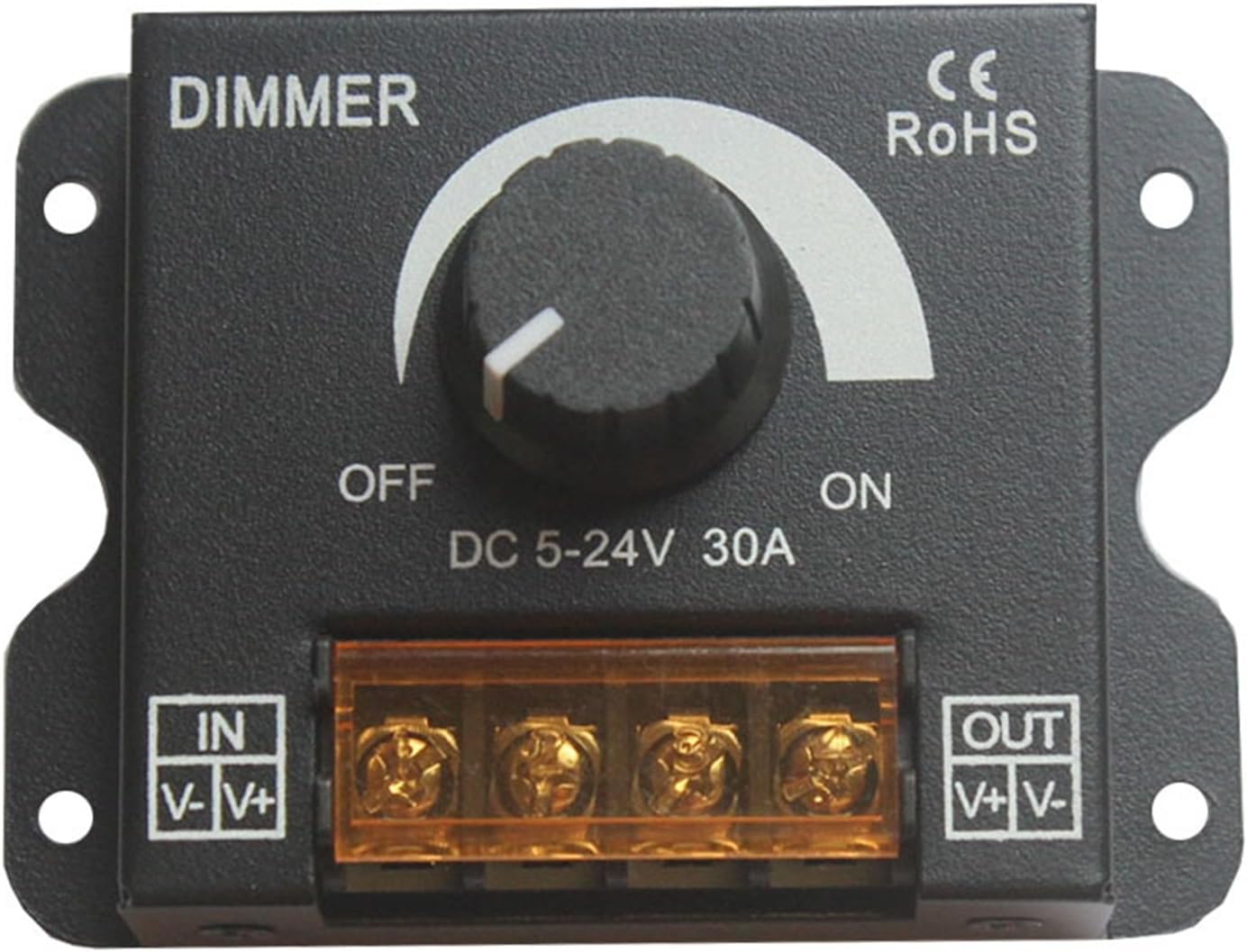 Led Soft and Hard Light Strip Light with dimmer Brightness Regulator DIMMER knob Switch 5V12V/24V30A(5V 24V20A dimmer)