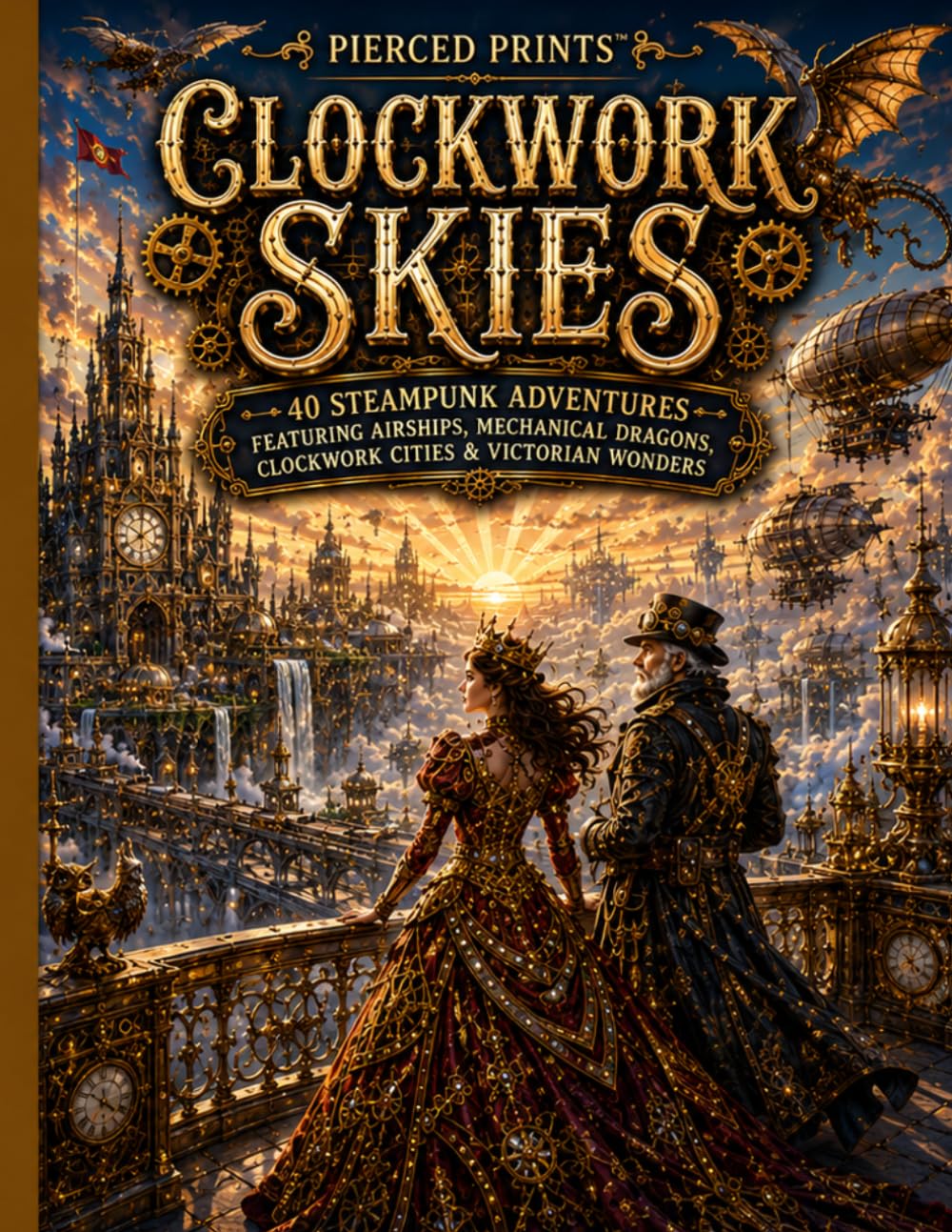 Clockwork Skies: 40 Steampunk Adventures Featuring Airships, Mechanical Dragons, Clockwork Cities & Victorian Wonders