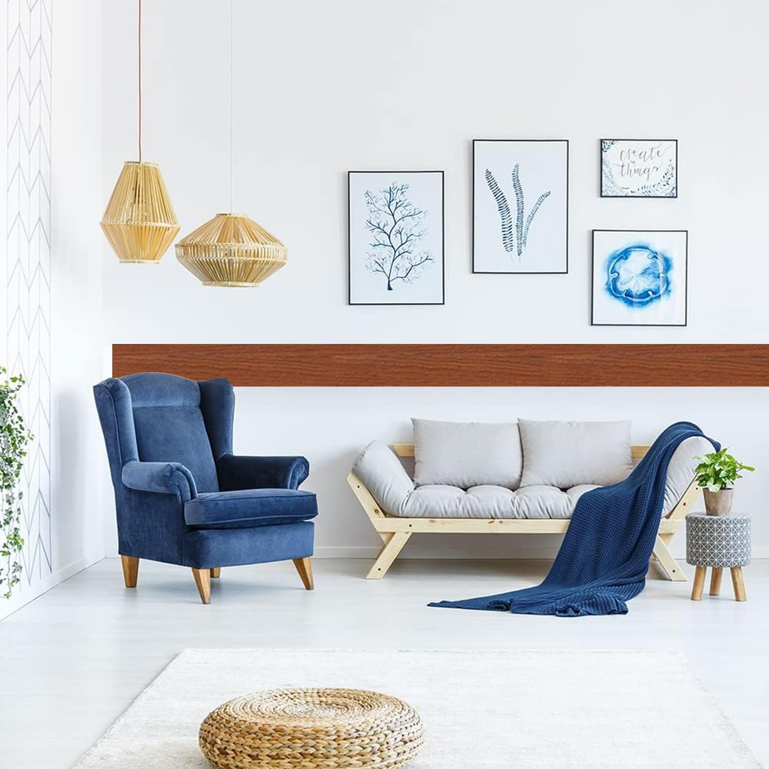YXHZVON Selbstklebende Marmor Folie Bordüre 10 x 500 cm für Küche Badezimmer Wohnzimmer (Rote Kirsch)