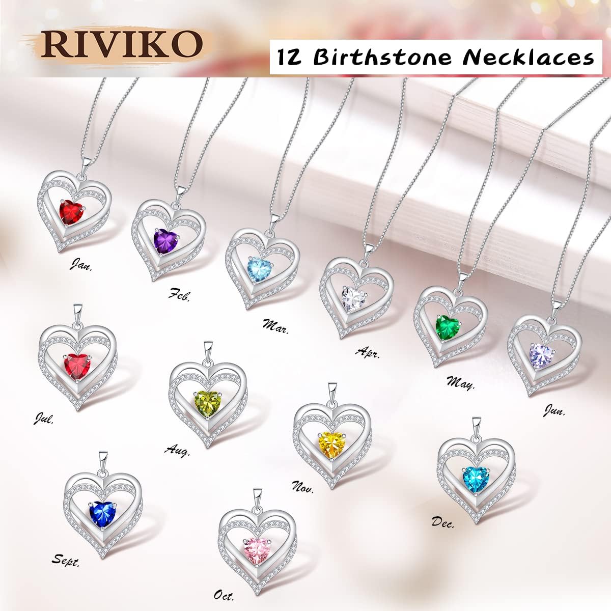 RIVIKO Infinity Heart Symbol Necklace for Women 925 Sterling Silver Love Heart Pendant Valentine's Day Anniversary Birthday Christmas Jewelry Gifts for Women Mom Wife Sister Her Friends - Image 6