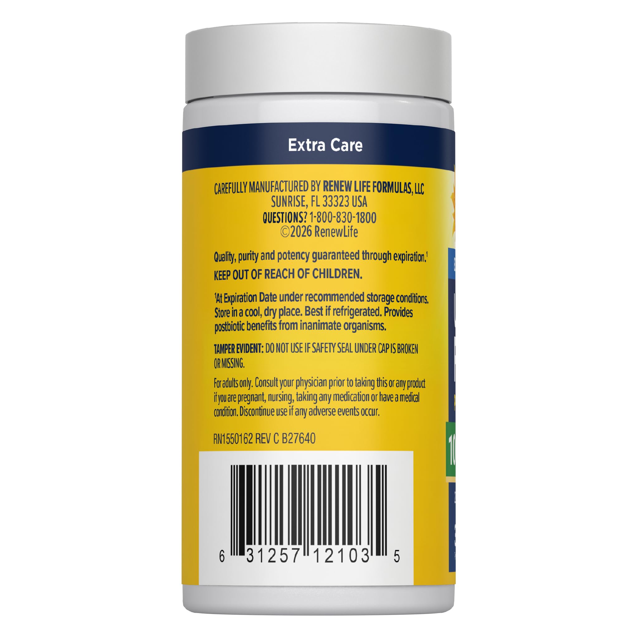 Renew Life Ultimate Flora Probiotic with Prebiotics 100 Billion CFU — Amazon image 3
