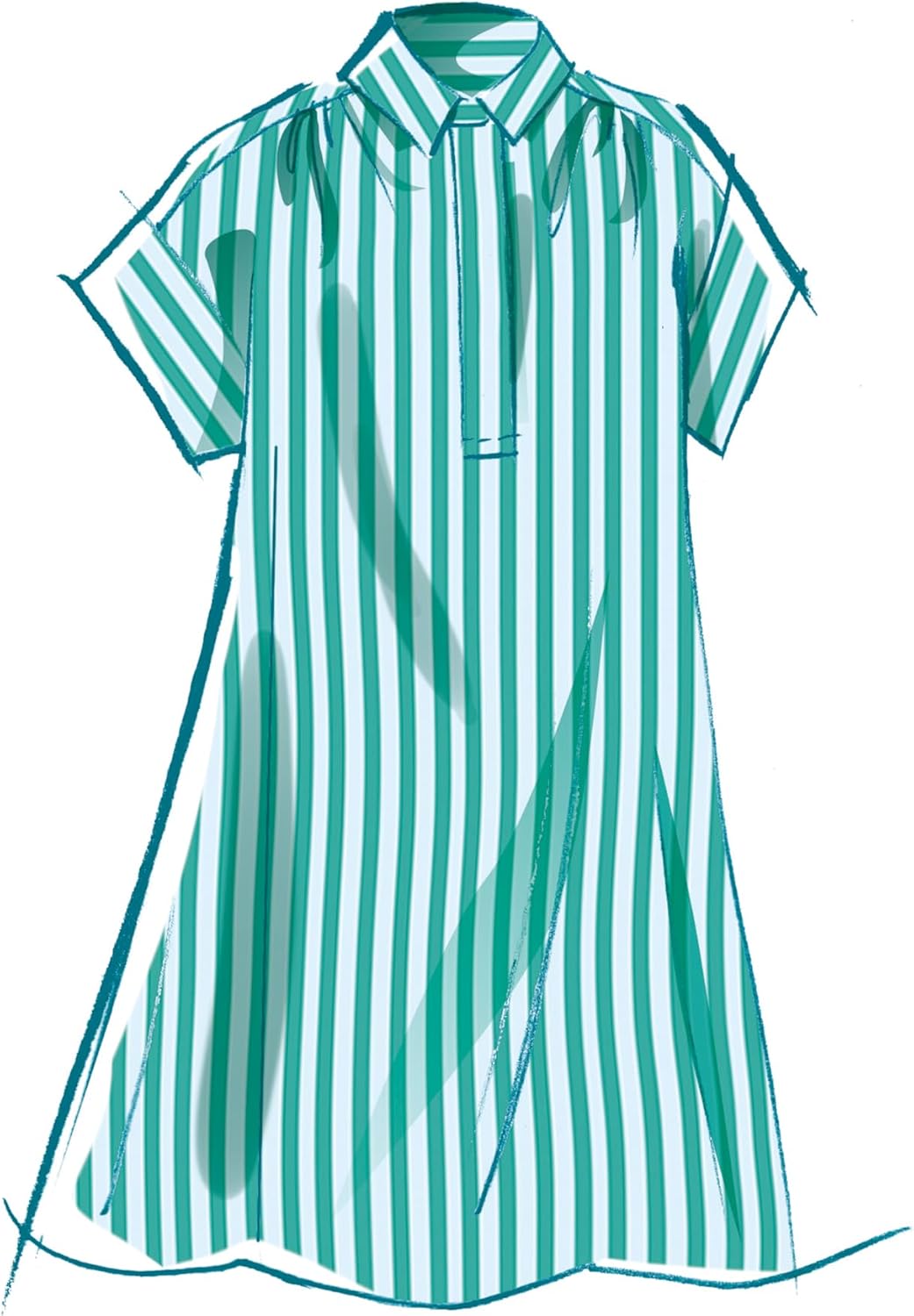 McCall's M8449Y5 Misses' Pullover Dresses and Sash Sewing Pattern Packet, Design Code M8449, Sizes 18-20-22-24-26, Multicolor