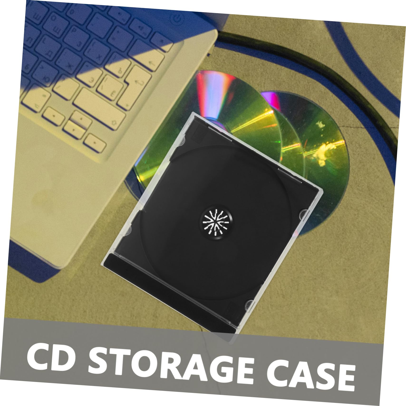 MAGICLULU 15pièces Boîte De Rangement Cd Plastique Dur Étui De Pour Cd Et Dvd Organisateur De Disques Transparent Pour Maison
