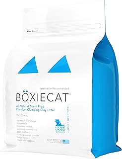 Boxiecat Premium Clumping Cat Litter - Scent Free - Clay Formula - Ultra Clean Litter Box, Longer Lasting Odor Control, Hard Clumping Litter, 99.9% Dust Free