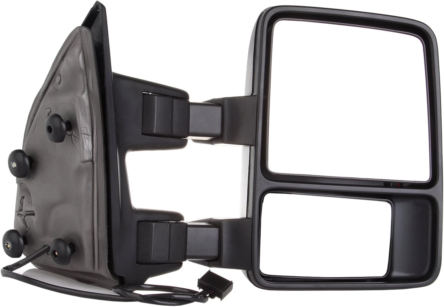 Tow Mirrors Manual Adjusted No Heated Towing Mirrors Compatible for 1999-2015 for Ford for F250 for F350 for F450 for F550 Super Duty Black Side Mirror with Turn Signal Light（1 Pair）