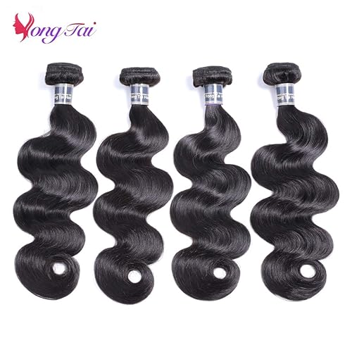 Miniatura 3 de 4 paquetes de cabello humano brasileño ondulado de 14, 16, 18, 20 pulgadas, 9A, cabello virgen ondulado, extensiones de cabello humano 100% sin