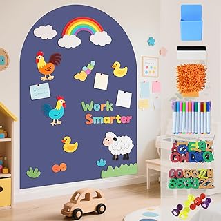 Magnetic Wall Decal 40x32 Inch Self Adhesive Magnetic Board Play Wall Dusty Blue Magnet