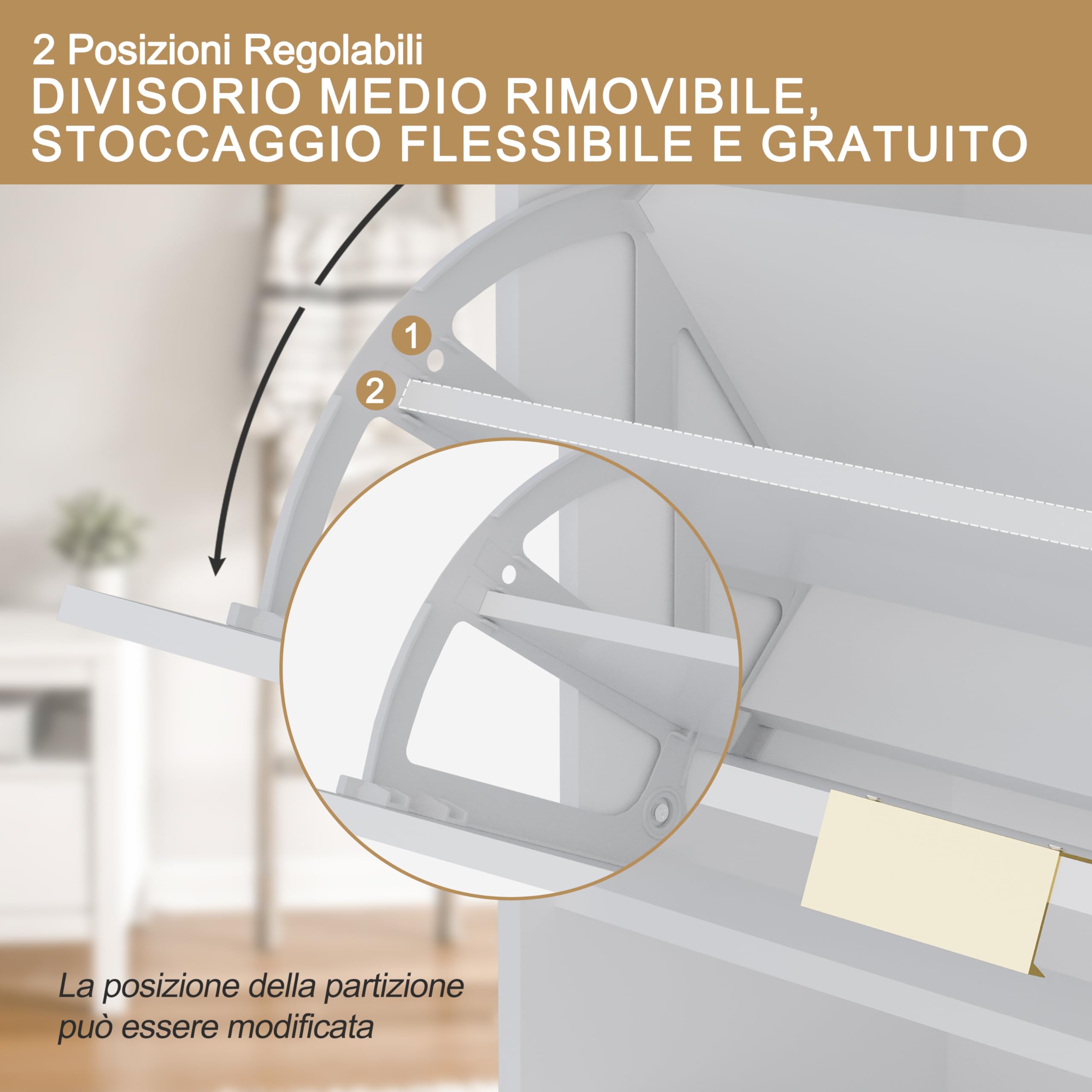 UEV Scarpiera con 2 ante e 1 cassetto, scarpiera sottile, con motivo a V, per soggiorno, corridoio, 80 x 24 x 122 cm, bianco