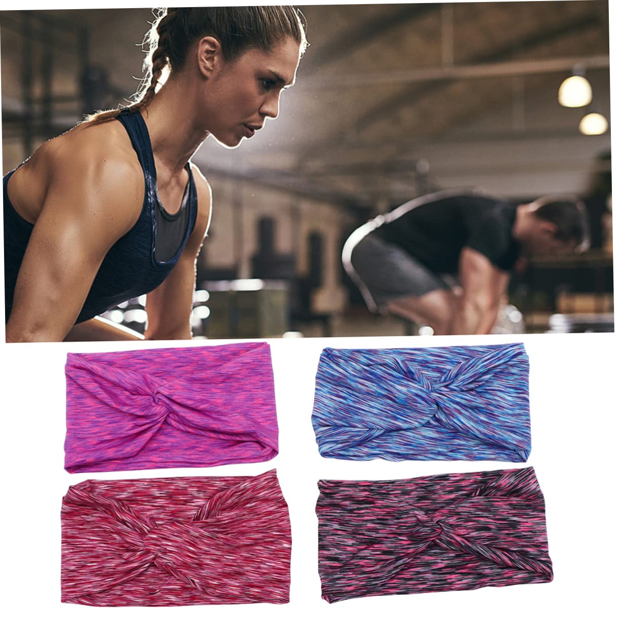 YARNOW 12pezzi Fasce Per Elastiche Assorbenti Per Yoga e Fitness Headband Traspirante e Accessorio Per Allenamenti All