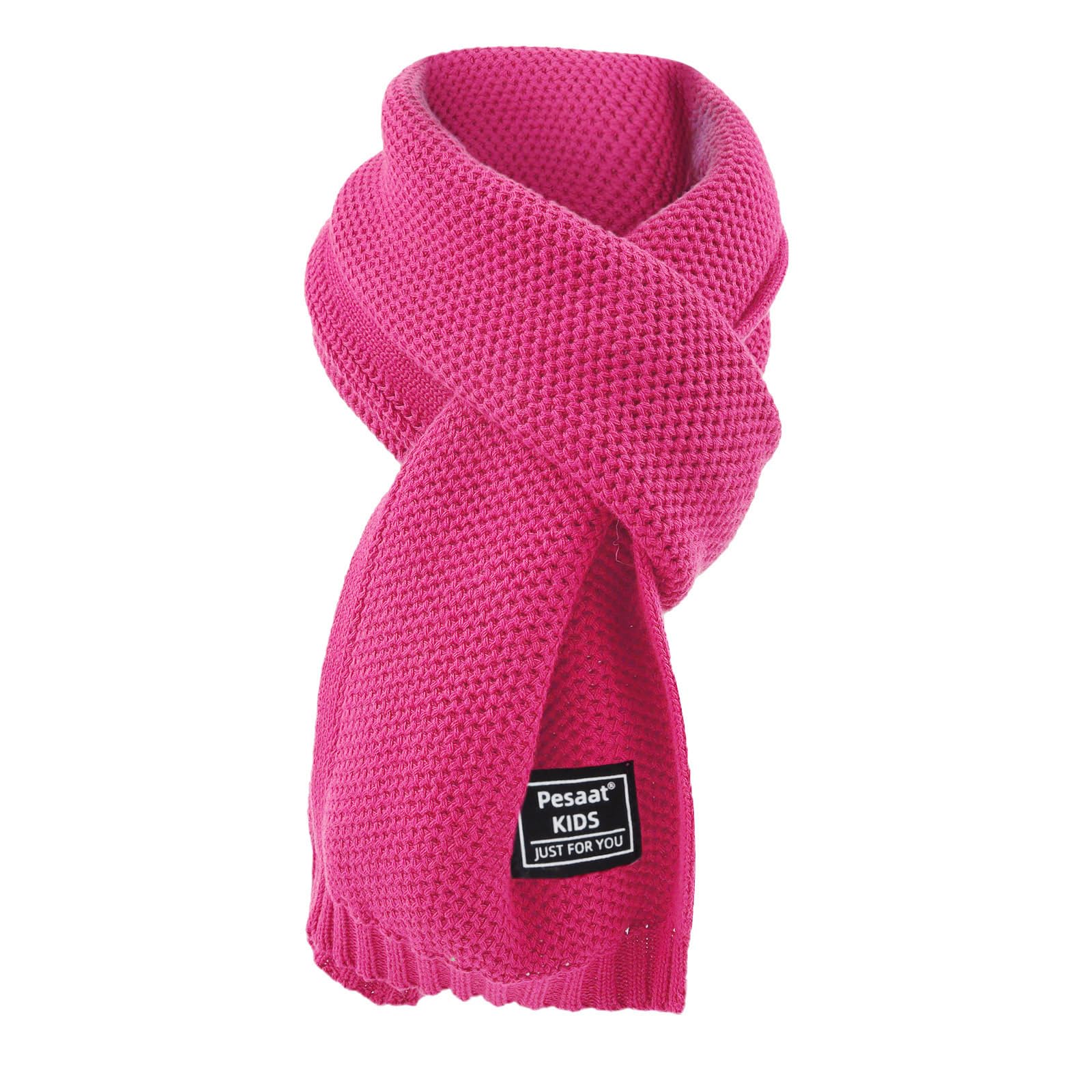 PESAAT Kids Winter Infinity Scarf Knit Cotton Toddler Boy Girls Scarves