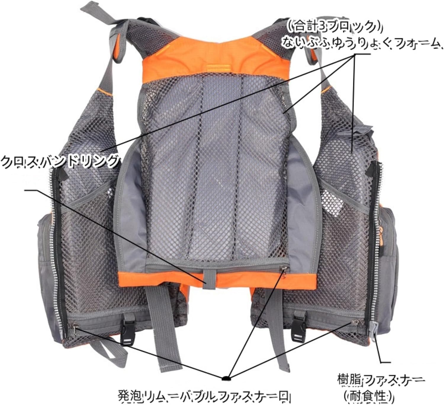 ライフジャケット フィッシングベスト フローティングジャケット 調節可能 水泳 ボートセーリング 釣り ウォータースポーツ 安全 AZIEBAY フィッシングウエストコート ライフジャケット 通気性、高浮力