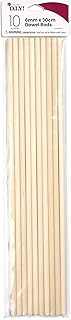 Cousin DIY Wooden Dowel Rod, 1/4 x 12 inch Length, Natural Finish, 10 Pack, Brown