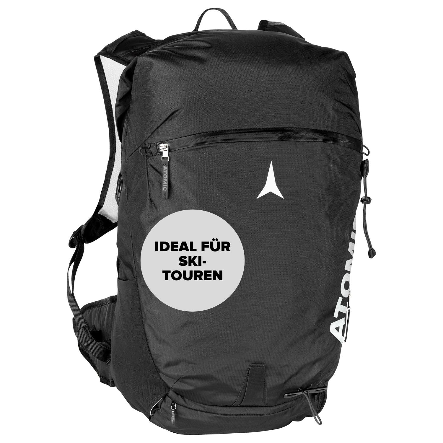 ATOMIC Backland 30+, zaino da sci leggero con chiusura rolltop, zaino da trekking alpino, con spazio di oltre 30 l, robusto e versatile zaino da sci con cintura in vita