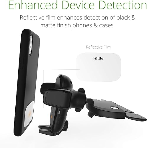 Miniatura 5 de iOttie - Cargador inalámbrico de automóvil, Auto Sense, carga Qi, con sujeción automática, CD y ventilación de aire, con soporte para iPhone,