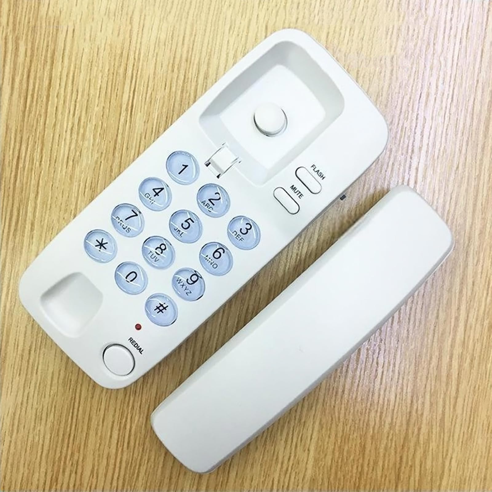 Telefono Fisso A Parete/da Scrivania Con Tasti Grandi, ABS Robusto, Vivavoce E Ricomposizione Ultimo Numero - 2