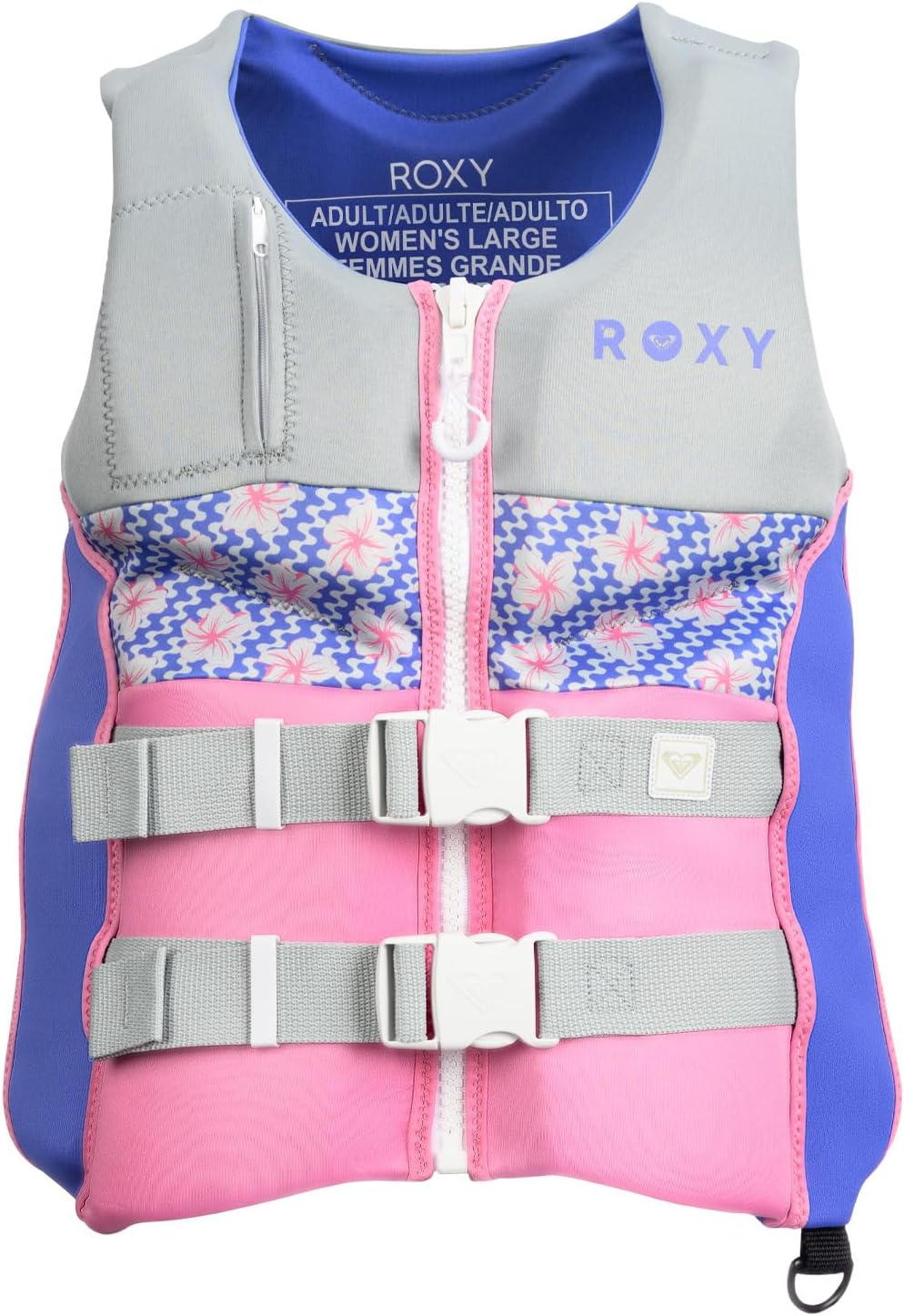 ROXY Women's Life Jacket, USCG and Transport Canada Approved Type III PFD, Evoprene CGA Life Vest for Waterskiing Wakeboarding Rafting Windsurfing Watersports