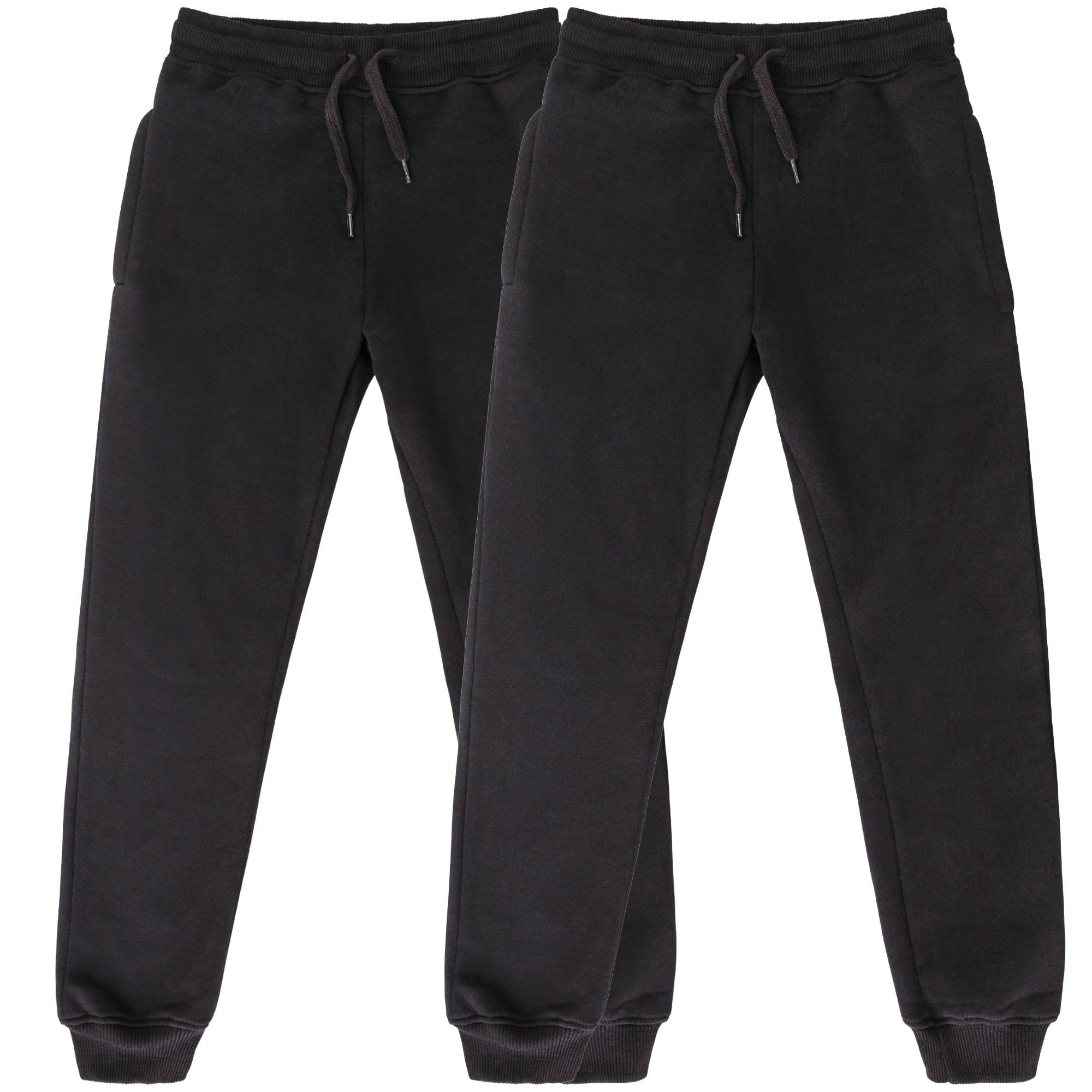 Panzy Unisex Kids Black Slim Fit Kids Jogging Bottoms For Boys And Girls – Soft Pe School Joggers, Activewear Sweatpants, Lounge Pants, Uniform Trousers