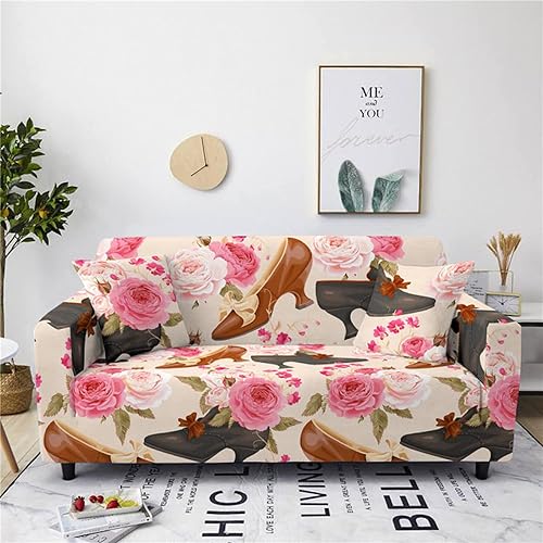Miniatura 1 de HzmjTKyQ Stretch Flower Corner Sofa Cover All-Inclusive funda Sofa Chaise Lounge Couch Cover L Shaped Sofa 1234 Seater Protector Decor