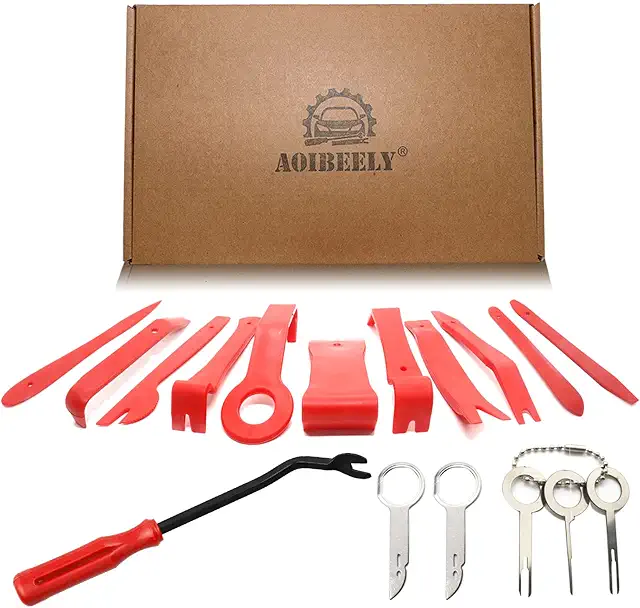 Kit Desmontaje Coche 17 Piezas: Palancas Plástico para Paneles y Molduras