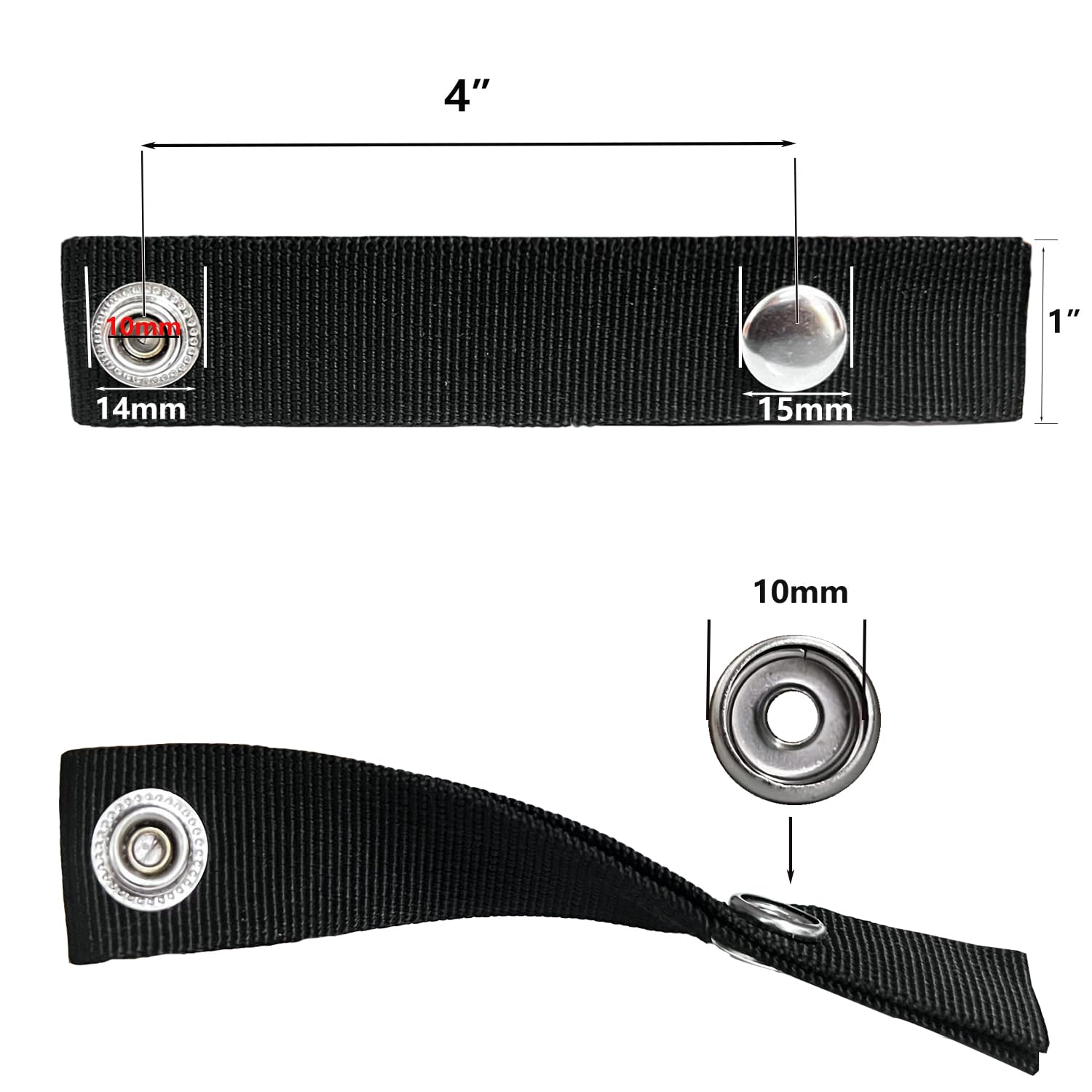 ZEYOCLY Boat Cover Brass Snap Extender - Extension Size 4