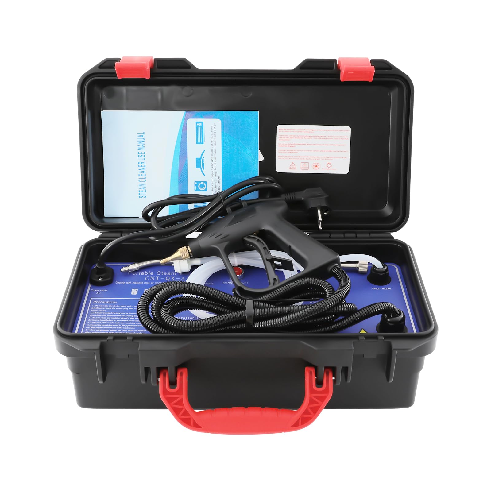 Limpiador de vapor portátil, 3000 W, alta temperatura, para el hogar, coche, vapor, 100 – 130 °C, máquina de limpieza a vapor de alta presión, 3 – 5 bar, 43 x 23,6 x 16,5 cm