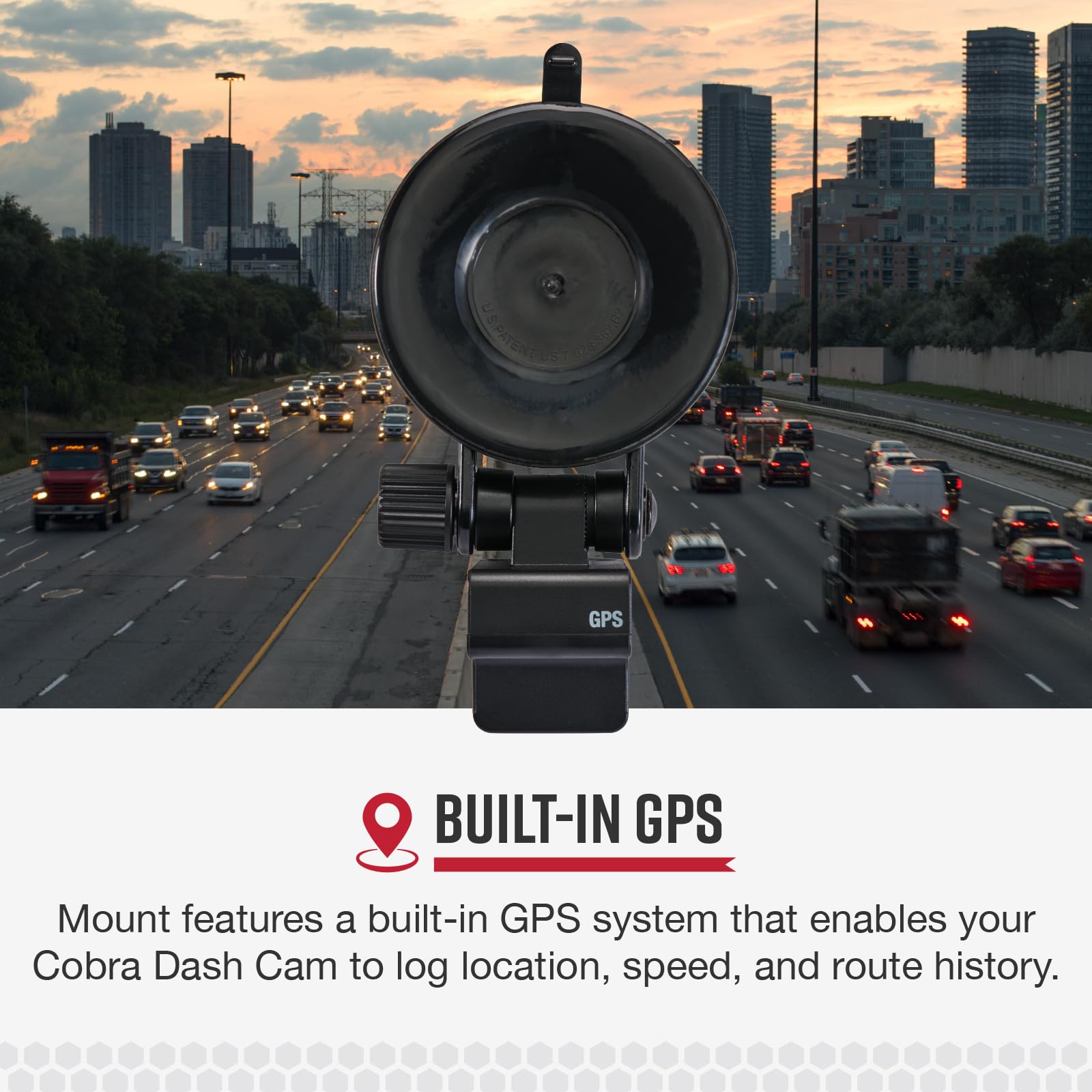 COBRA Supporto a ventosa per cruscotto con GPS per modelli SC 200 e SC 400 Dash Cam