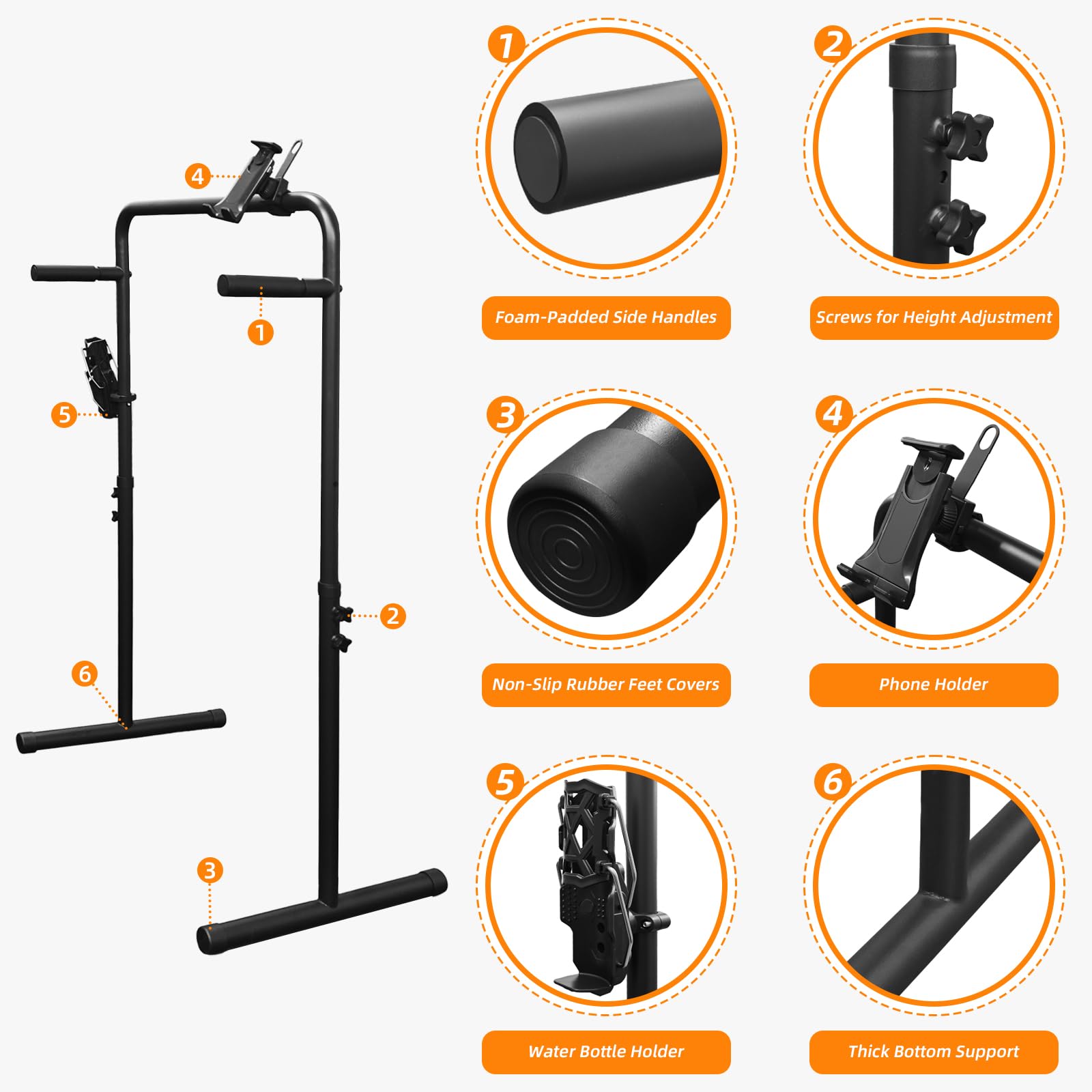 Lenker für Walking Pad Griffbügel, 62cm Breite Haltegriff für Gehunterlage Verstellbarer Griff für Gehpolster mit Handyhalterung und Getränkehalter