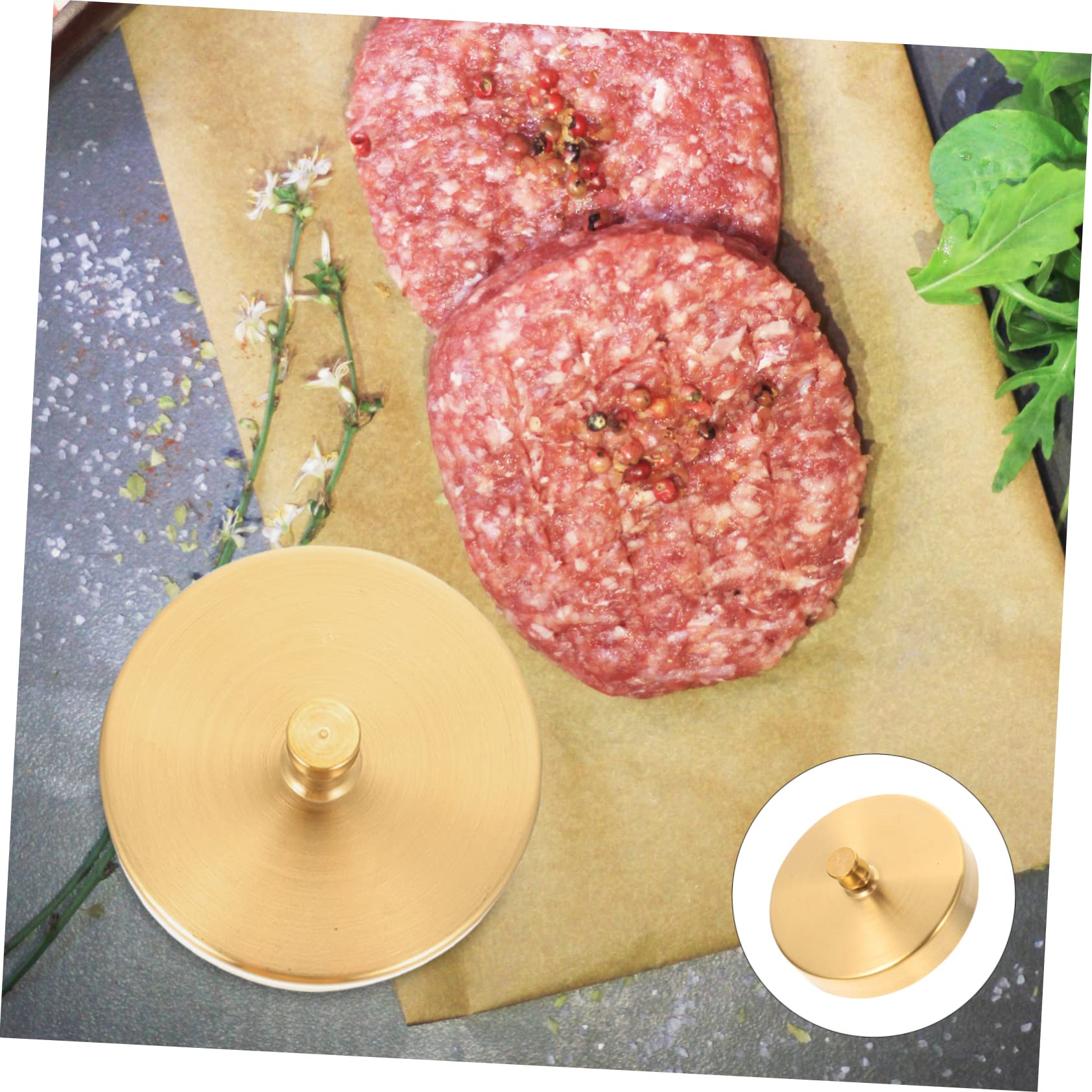 Kisangel 2stücke Edelstahl Burger Presse Runde Patty Form Ergonomisches Design Für Müheloses Formen Küchenzubehör Für Hamburger Antihaft-oberfläche Einfach Zu Reinigen Bedienen