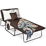 Giantex 3 in 1 Convertible Sleeper Bed with Mattress, 550lbs Max Weight Capacity, Portable Guest Bed, 78