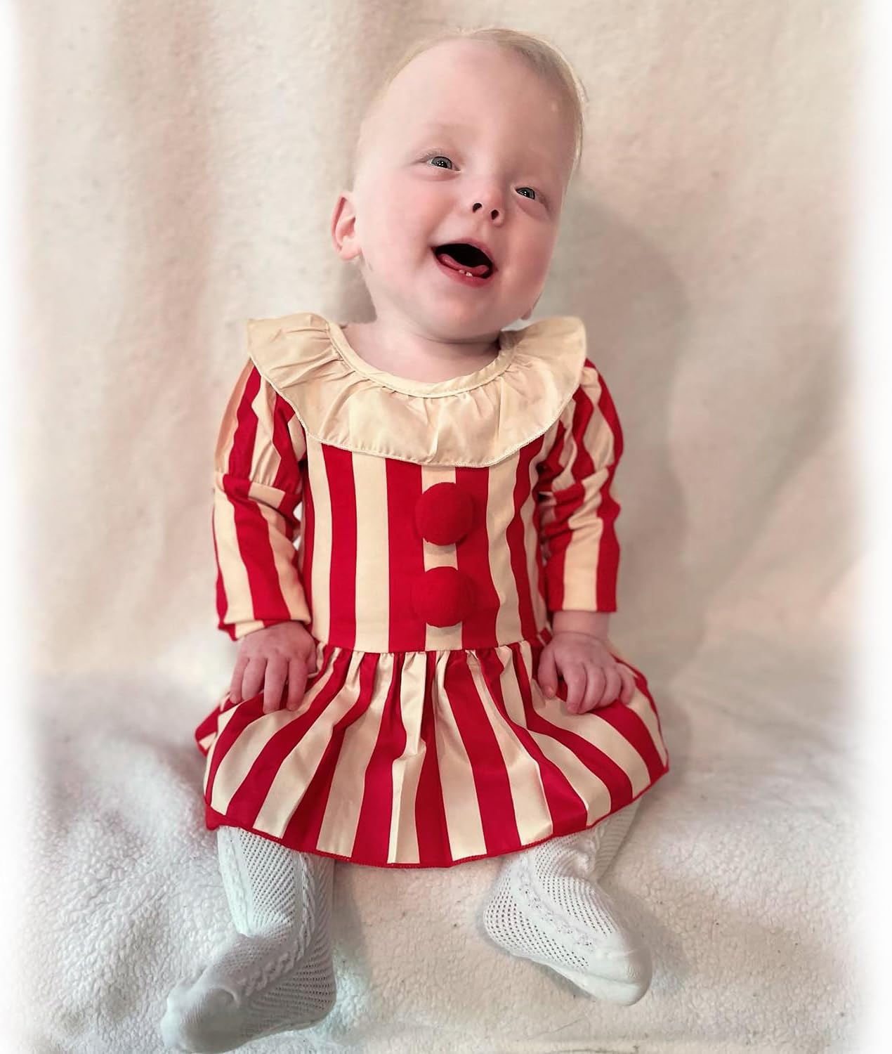 HINTINA Newborn Baby Girl Halloween Romper Dress Outfits With Socks