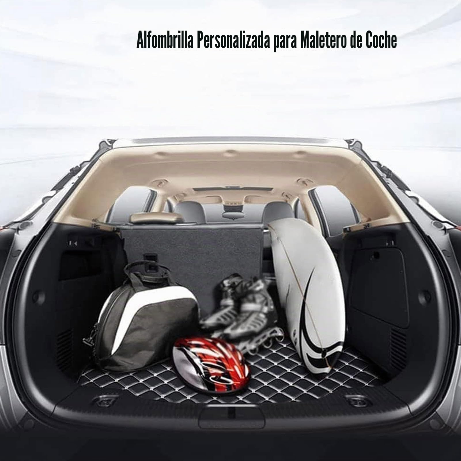 Alfombrilla Maletero Coche para Tiggo 7 para Pro para EBRO S700 para PHEV, Cuero Alfombra Protectora Bandeja Forro Impermeable Antideslizante Protectora Accesorios