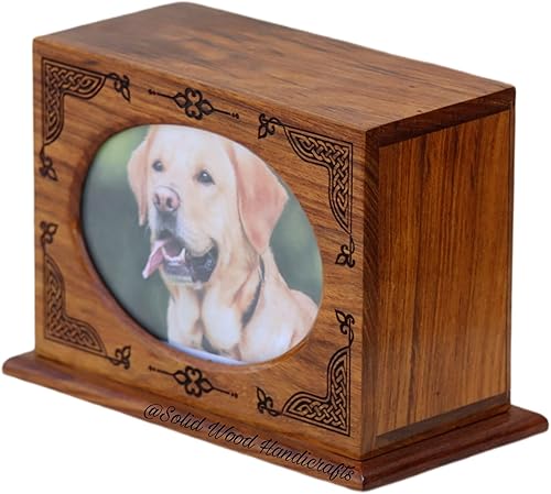 Miniatura 4 de Urna de madera para cenizas de mascotas | Urnas de cremación de madera para cenizas de perros y gatos | Urnas decorativas funerarias de recuerdo