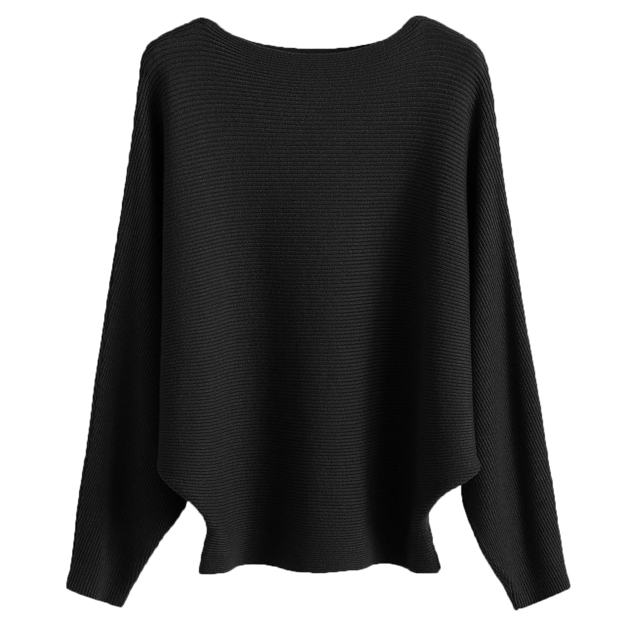 Cegerne Damen Pullover Fledermausärmel Elegant Oversize Pulli Langarm Sweatshirt Strickpullover Batwing Knitted Sweater Oberteil