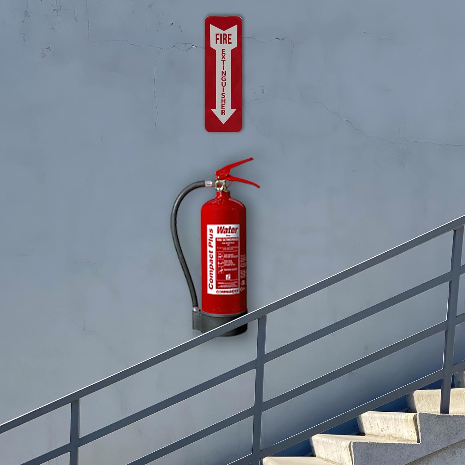 Fire Extinguisher Sign, 4 Pack Of Fire Extinguisher Sticker, Glow In The Dark 18 Mil Thick Durable - Weatherproof Self Adhesive Photoluminescent And UV Protected Safety Signs : Industrial & Scientific