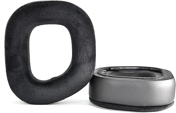 Corsair Replacement Thick Earpads for Corsair HS80 RGB Wireless Headphones (PU Leather + Velvet Earpads)