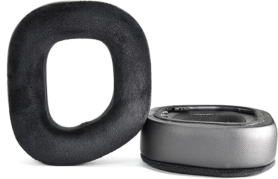 Corsair Replacement Thick Earpads for Corsair HS80 RGB Wireless Headphones (PU Leather + Velvet Earpads)