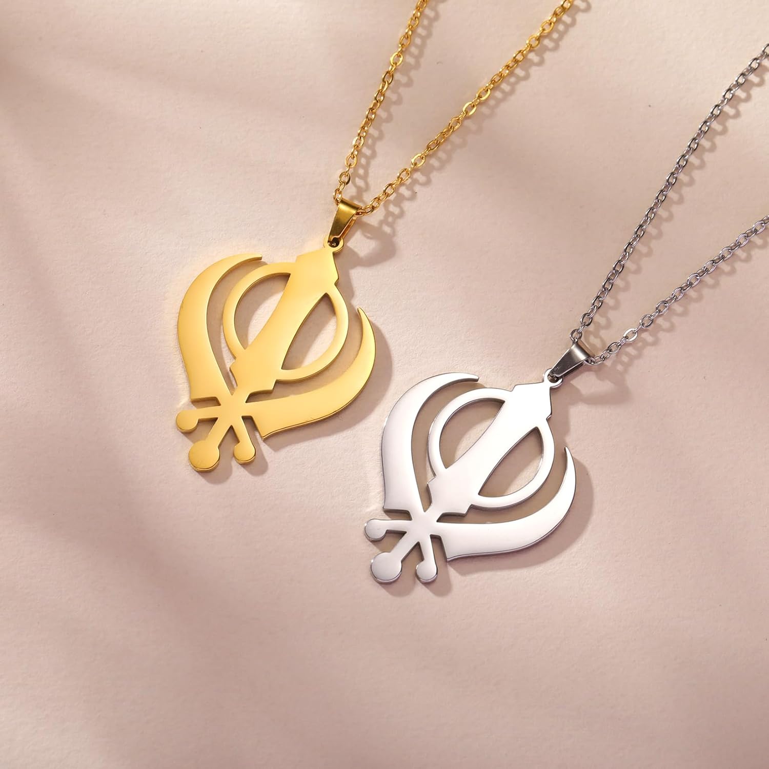 Khanda Sikh Sword Symbol Necklace Sikh Kara Disc Sikhism Pendant Religious Symbol Sikh Khanda Jewelry Punjabi Sword Protection Amulet Women Men - Image 5