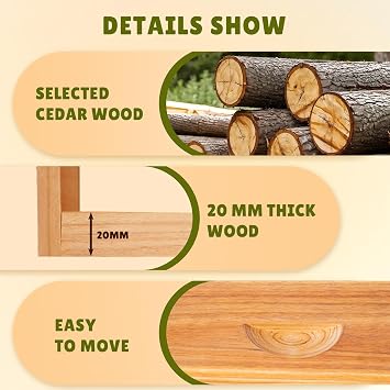 8-Frame Beehive Starter Kit, Langstroth Complete Beeswax-Coated Hive Boxes with Frames & Waxed Foundations, Includes 2 Deep Brood Boxes & 1 Medium Super (Unassembled)