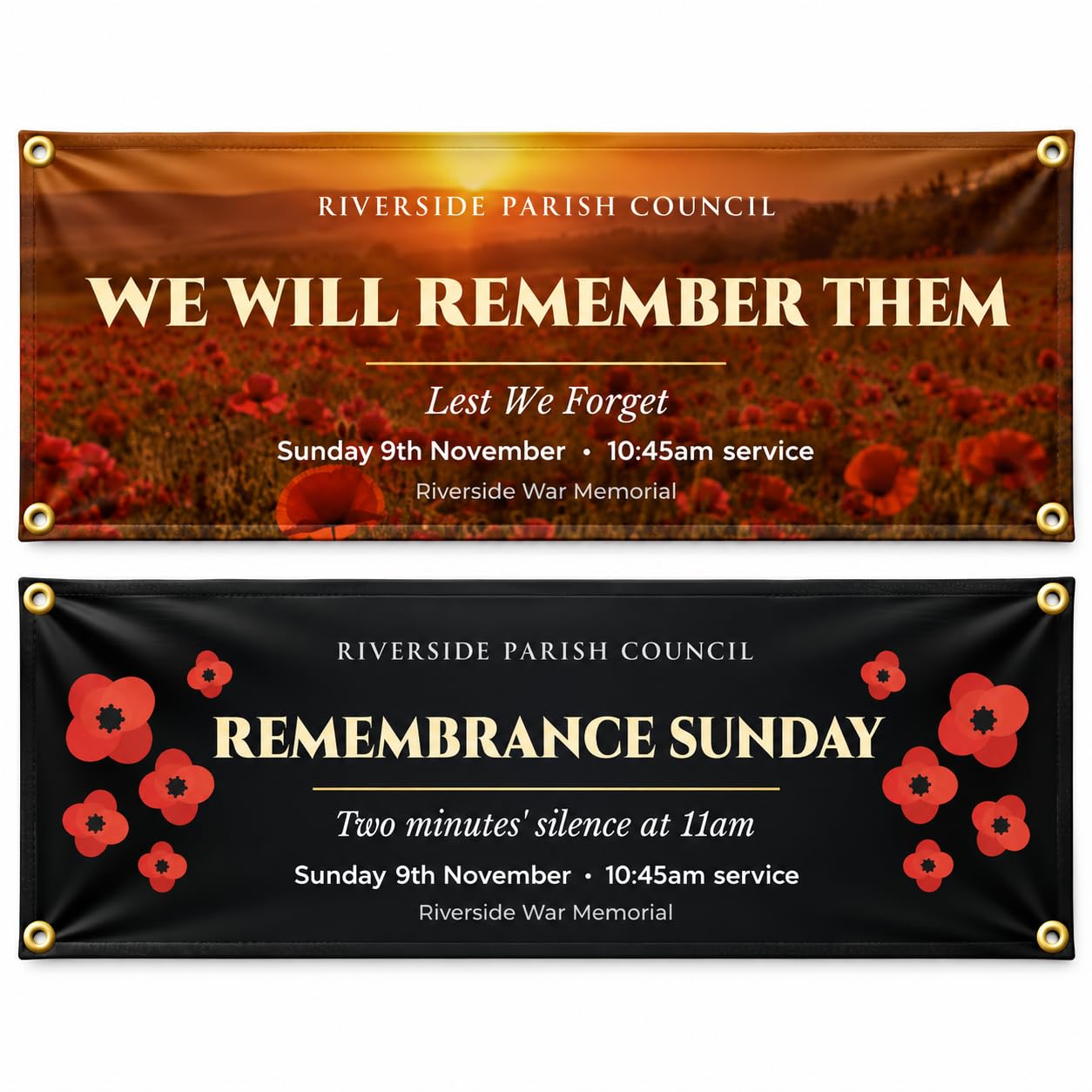 Personalised Banners for Event Remembrance Day Lest We Forget — image 1