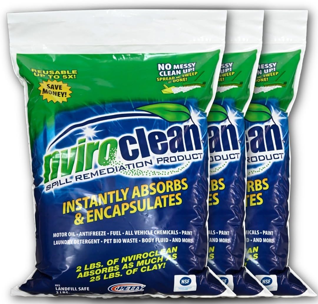 2 LB (Pack of 3) Absorbs up to 96 LBS! multi-Purpose Pet Waste Absorbent Powder – Rapid Absorbent for Urine, Vomit, & Bio-Waste, Locks in Odors, Safe for Trash Without Bagging