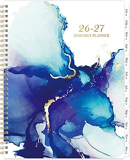 2026-2027 Monthly Planner/Calendar - January 2026 - December 2027, 9" × 11", 2 year calendar 2026-2027 monthly planner with Flexible Cover + Pockets - Waterink
