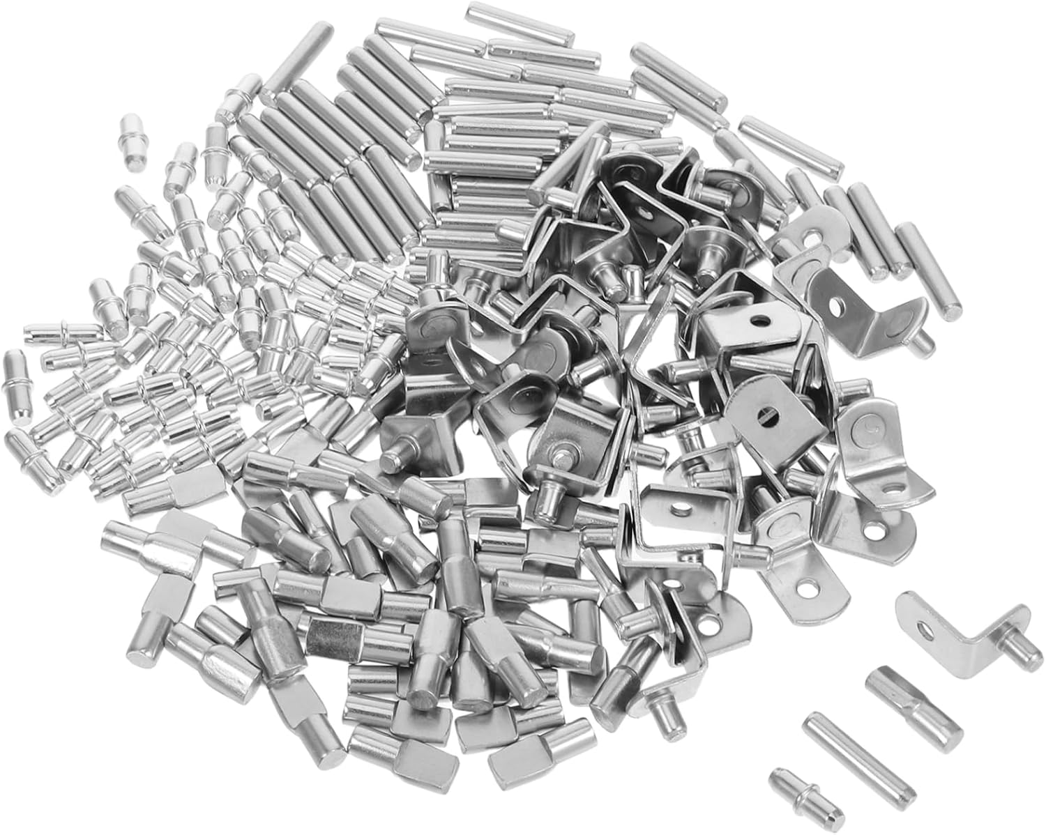 Zerodeko 200pcs Shelf Pegs Support Brackets for Cabinets Bookcases Includes Reliable Shelf Pins for Organized Storage