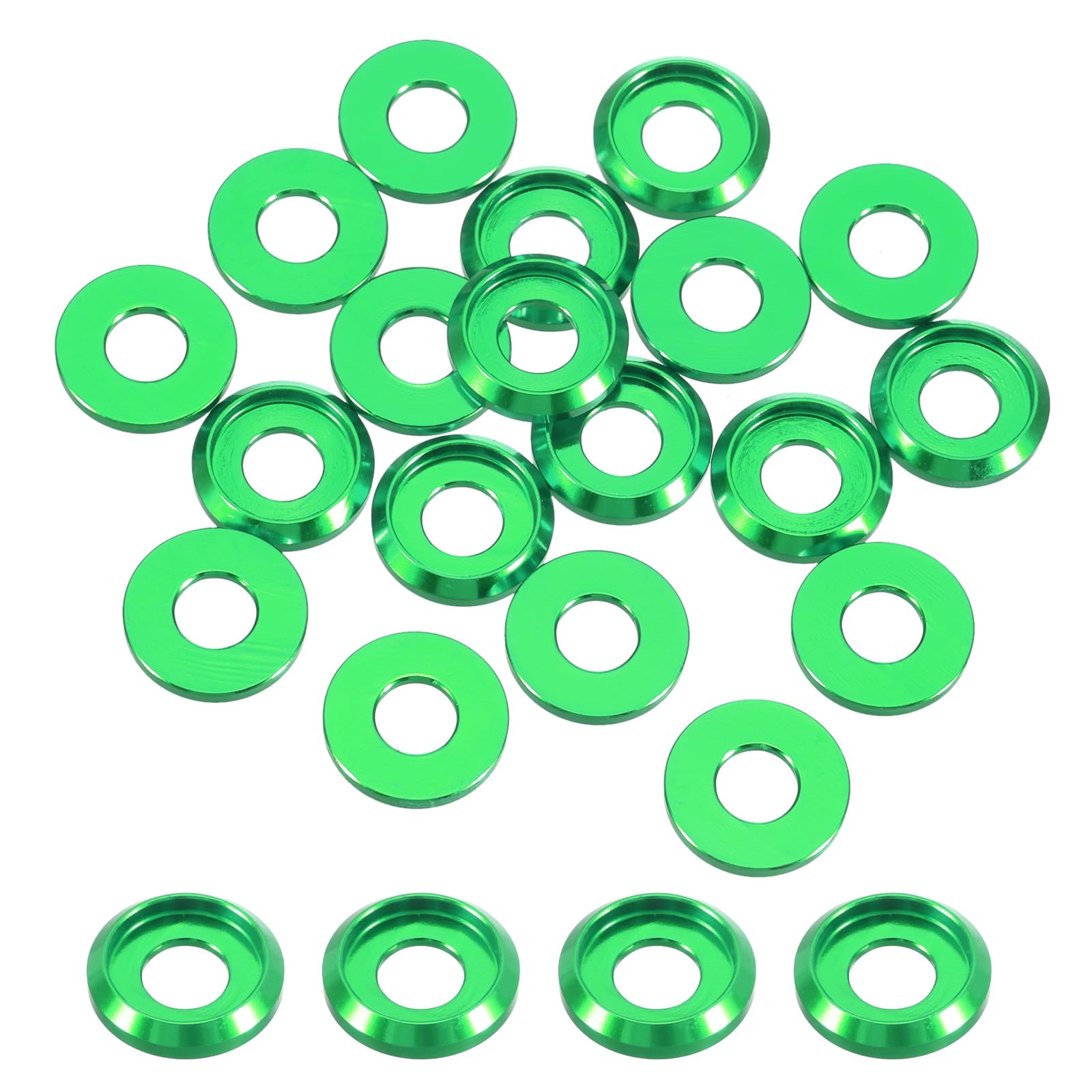 MECCANIXITY M6 Cone Cup Countersunk Washers,Hole Dia 6mm/0.24" Aluminum Gaskets Cup Head Washer Gasket for Screw RC/FPV/PC/Drone/Mechanical