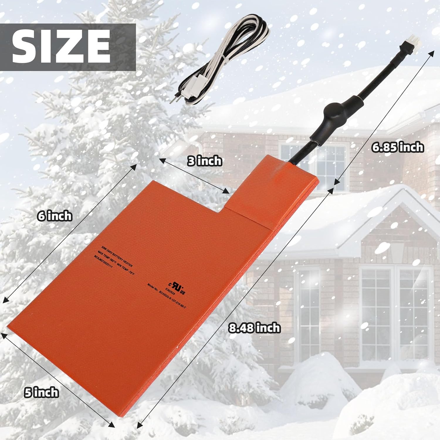 Battery Heater Pad for Generac 7101,Battery Warmer Pad Outdoor Cold Weather Kit for Generac 9KW-22KW 2008+ Air Cooled Standby Generator